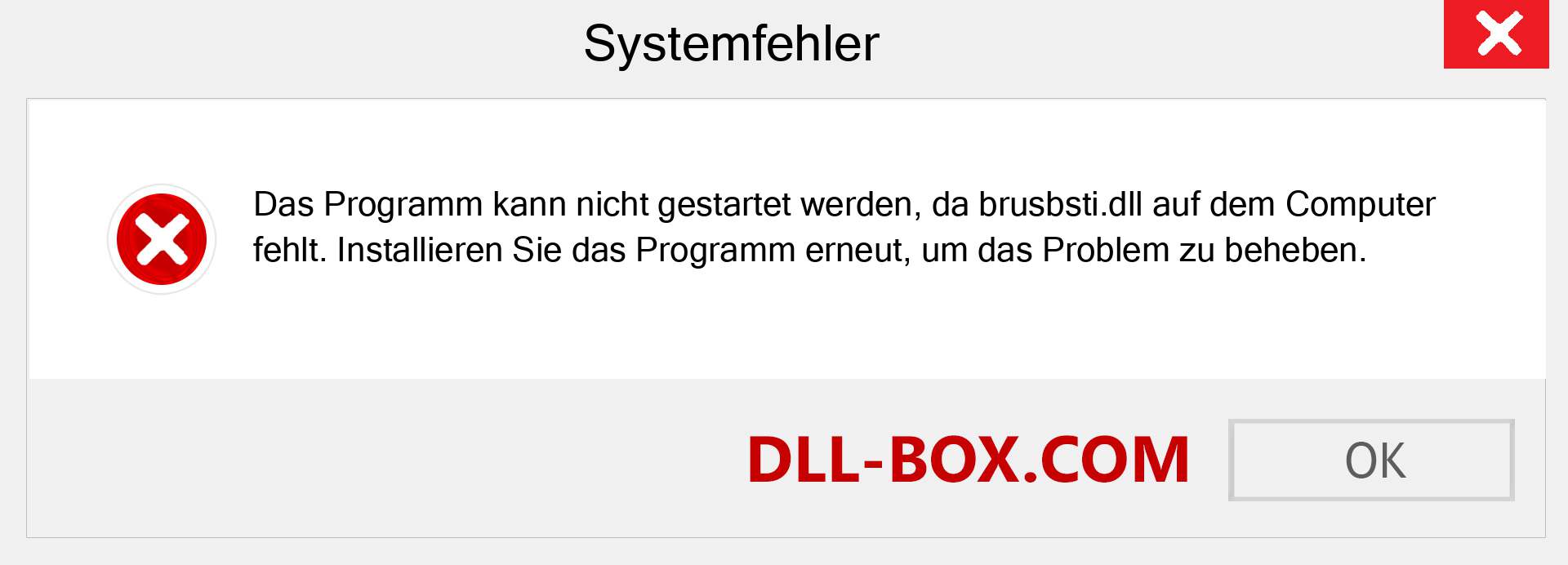 brusbsti.dll-Datei fehlt?. Download für Windows 7, 8, 10 - Fix brusbsti dll Missing Error unter Windows, Fotos, Bildern